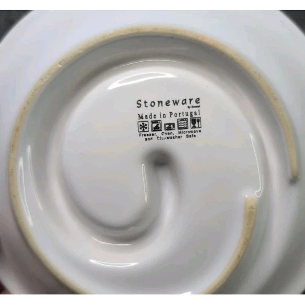 White Porcelain Swirl Serving Bowl 9